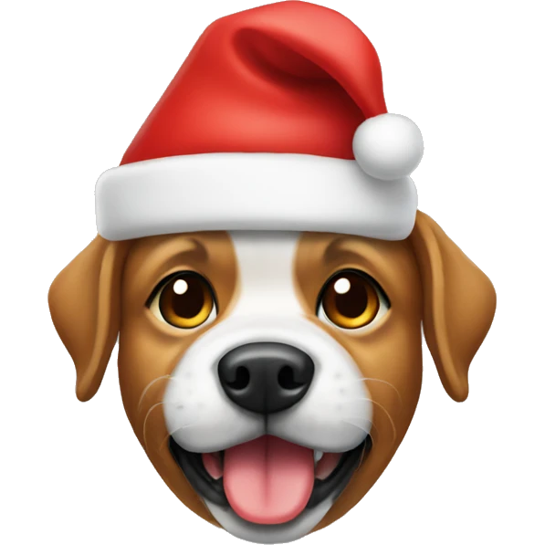 Dog with Santa hat emoji