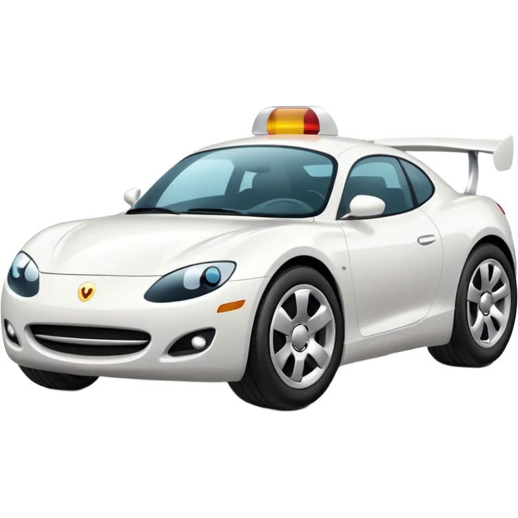 a white car on a black background. Lots of details emoji