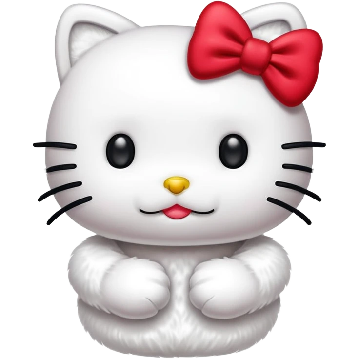 Fait un emoji comme hello kitty à la perfection en dessin normal sans 3d emoji