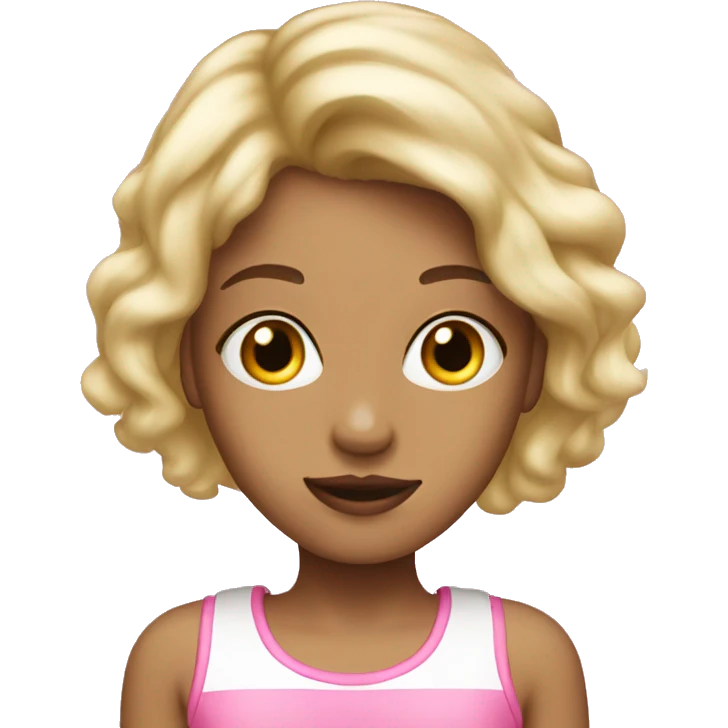 Pink girl dirty-blonde emoji
