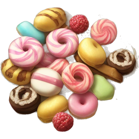 vintage rococo plate of sweets emoji