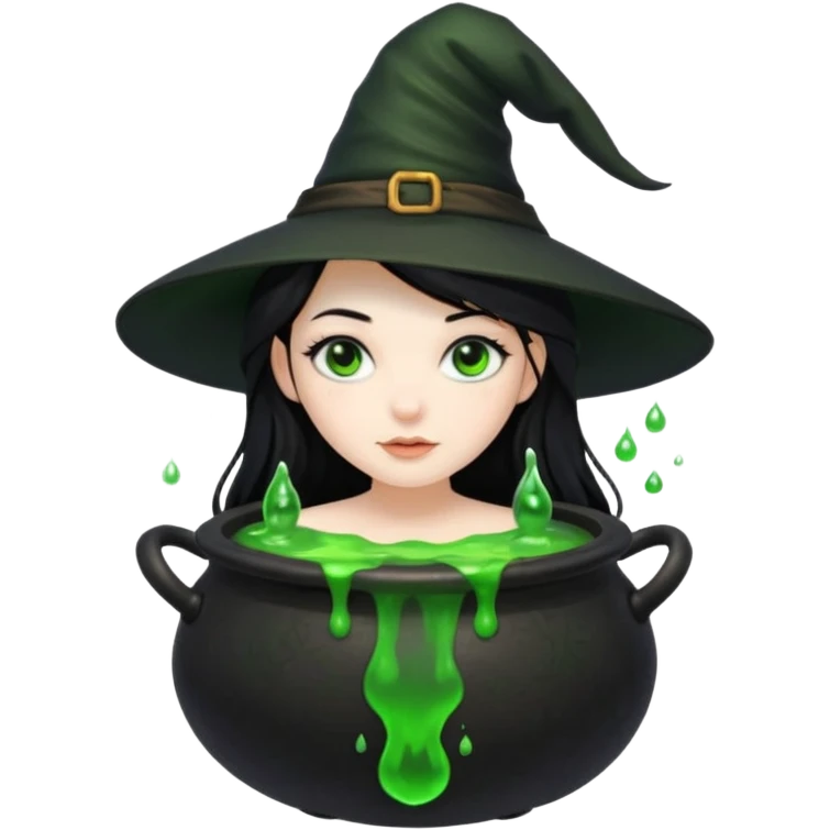Witch Girl İn A Cauldron emoji