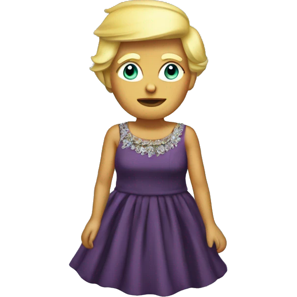 Donald trump in a dress emoji