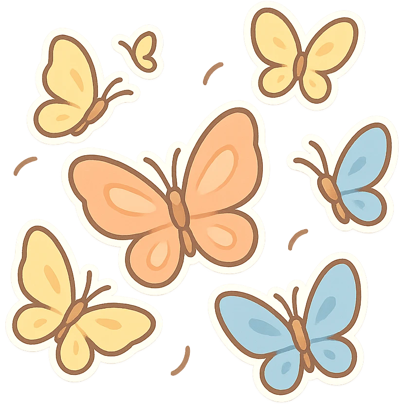 一群飞舞的蝴蝶 emoji