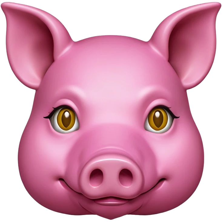  pink painted pig mask of monalisa emoji