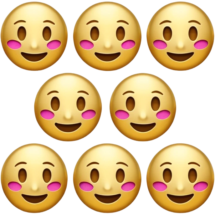 Modern and stylish emoji designed from AI symbol with shiny gold color emoji