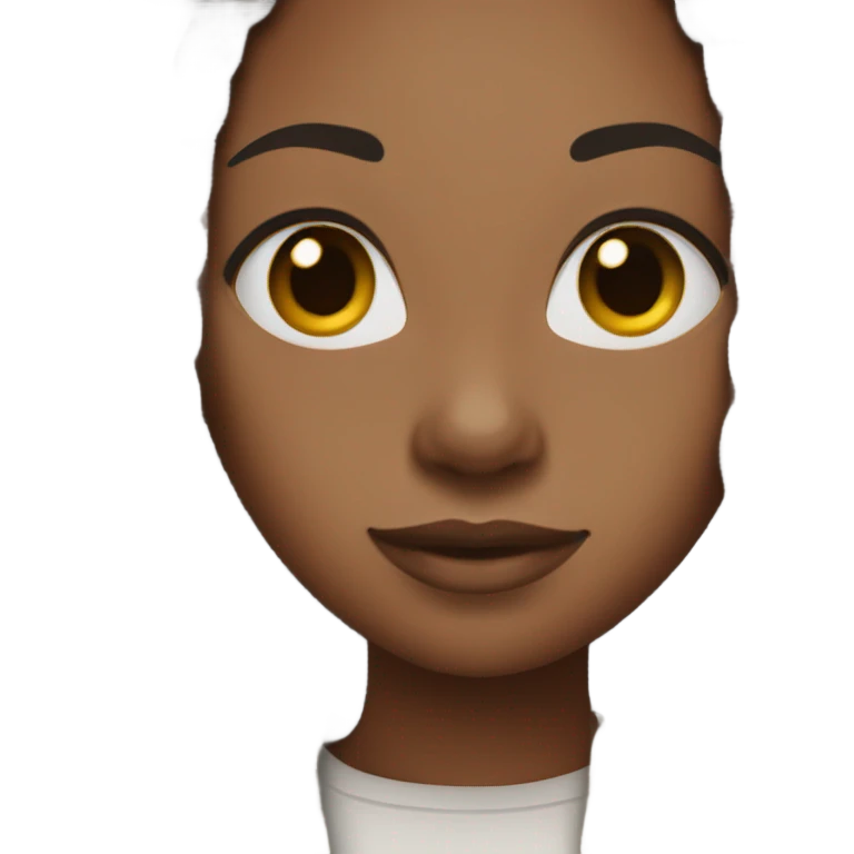 black woman with black box braids emoji