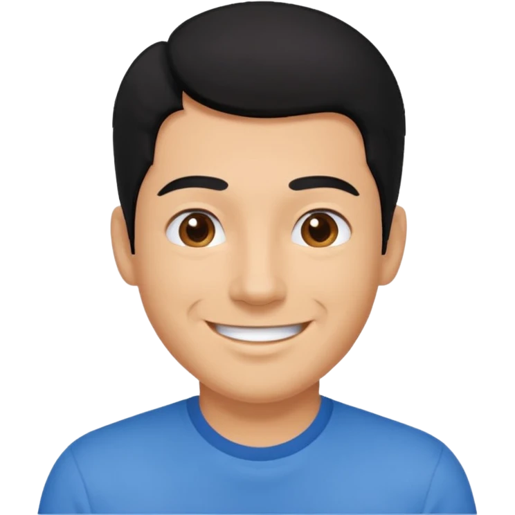 mach mir einen fitness typen der männlichist  mit schwarzen haaren der froh und glücklich ist emoji