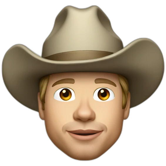 brad pitt mickey o’neil in hat emoji