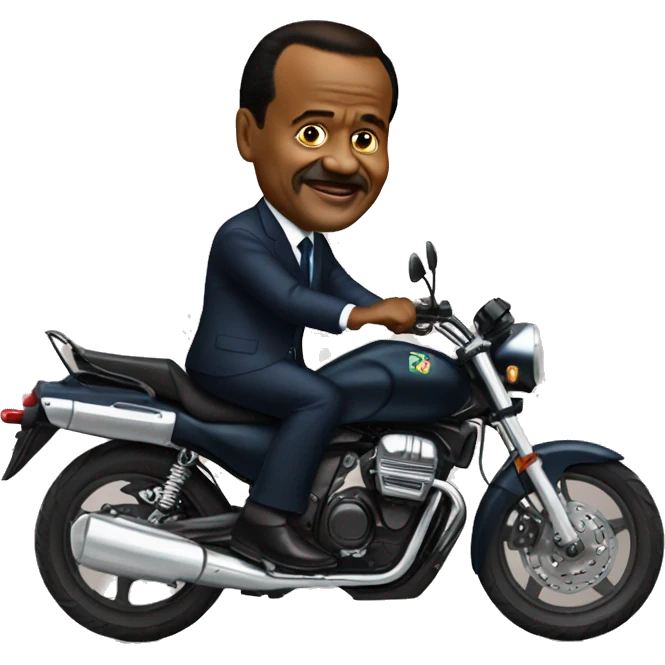 Paul biya sur la moto emoji