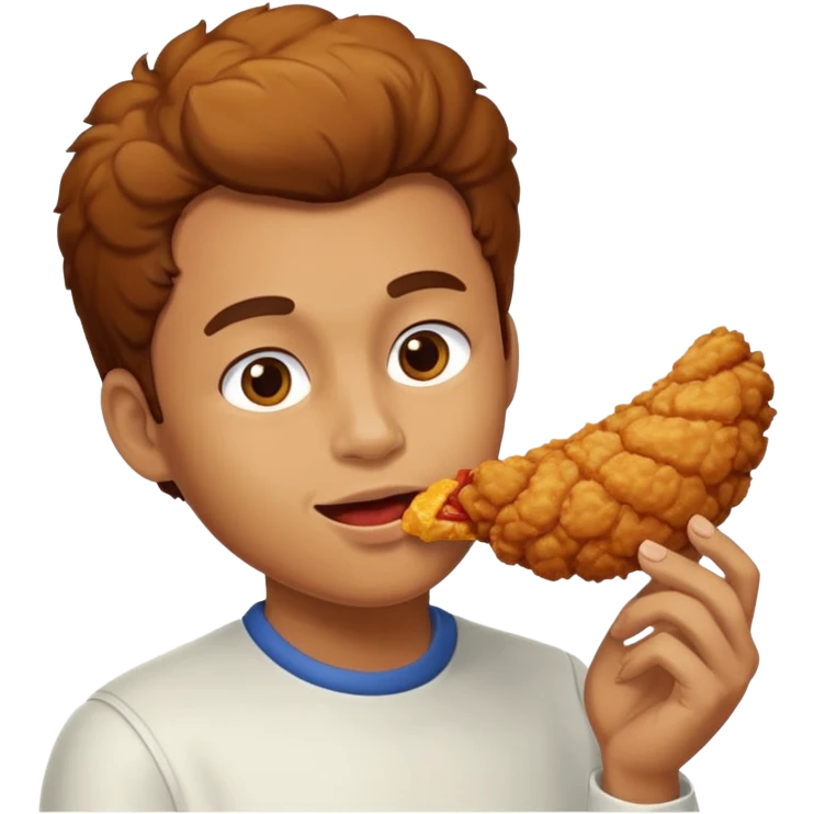 Someone eating chicken  emoji