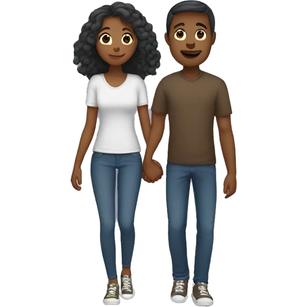 mixed couple holding hands emoji