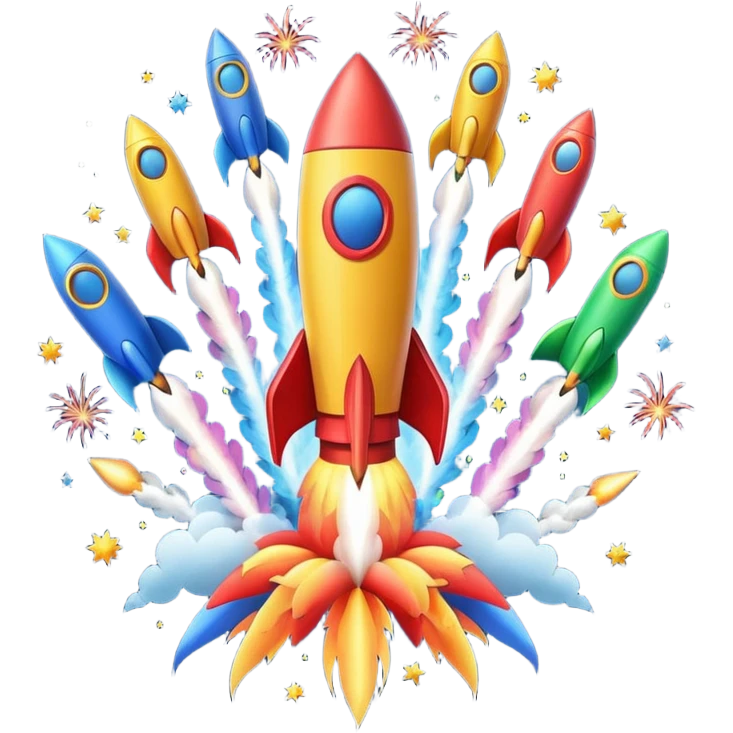 firework rocket emoji