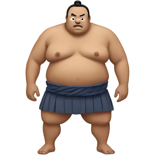 Sumo guy in a tootoo emoji