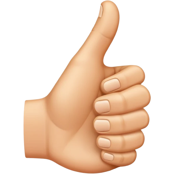 thumbs up hand gesture emoji