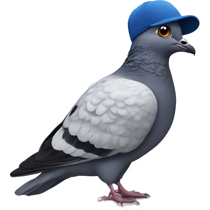 A pigeon in a cap emoji