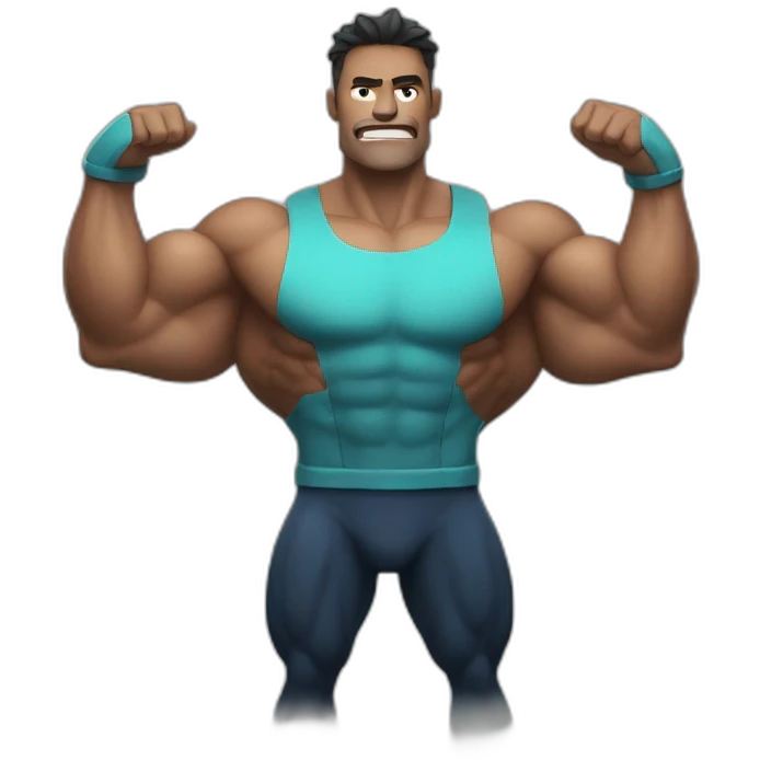 Super muscle man emoji
