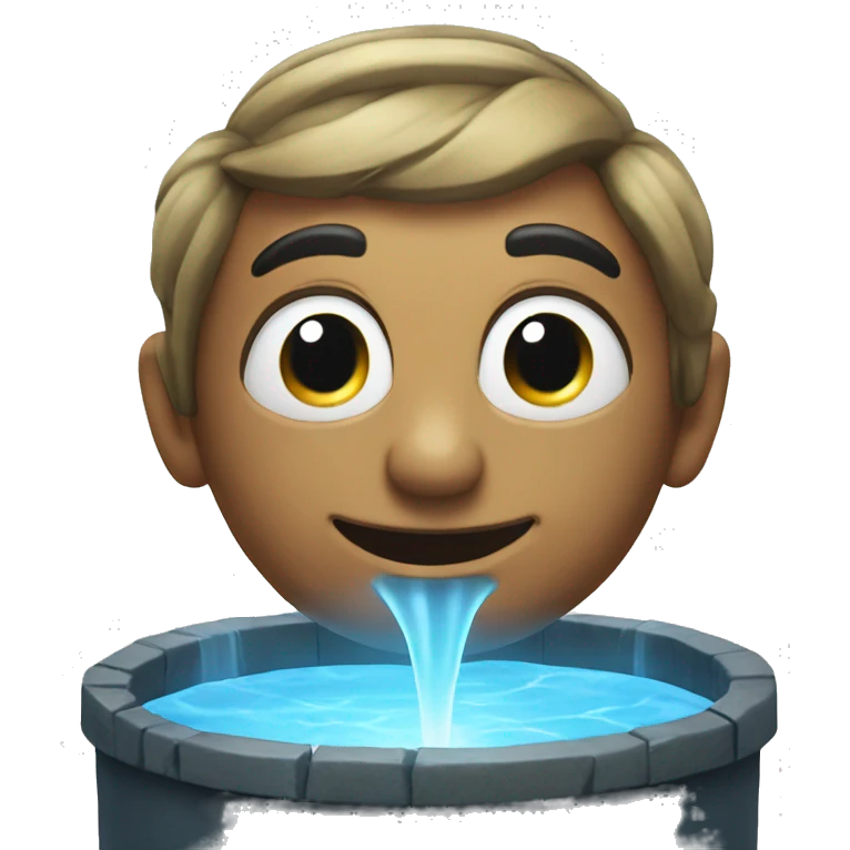 water well, glowing, wisdom emoji