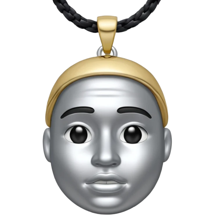 silver rapper necklace emoji