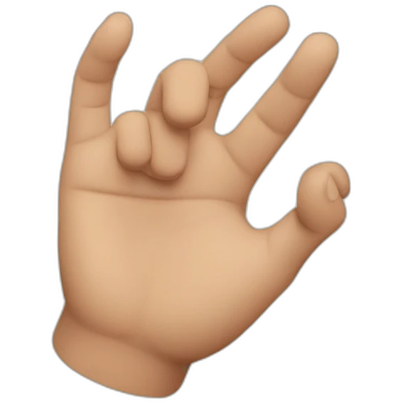 Man hand two emoji