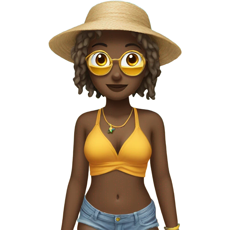 Euro beach girl  emoji