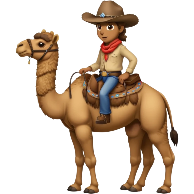 A full body camel with a cowboy hat emoji