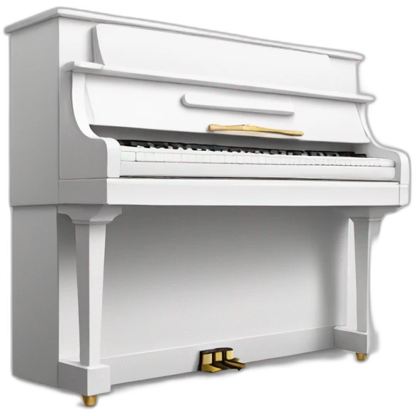 White piano emoji