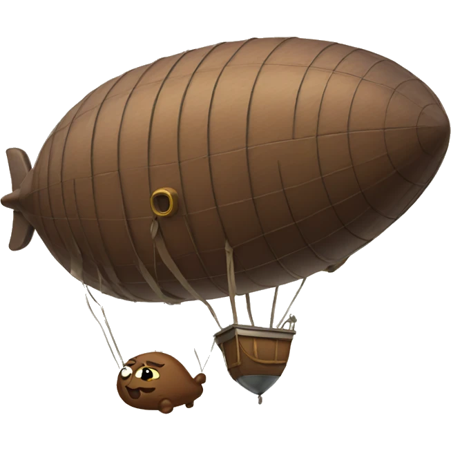 poop and airship emoji