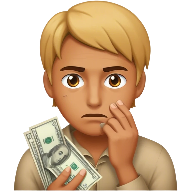 Hiding from money problem emoji