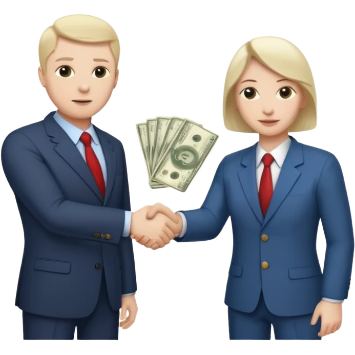 money + handshake + politician + Bribe emoji