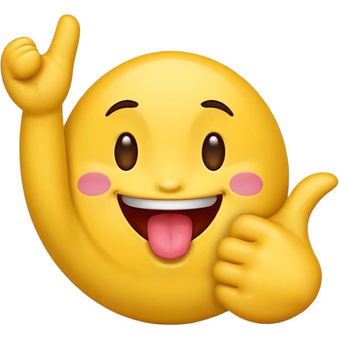 emoji with tounge out and hand to the side emoji