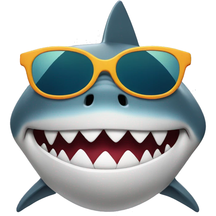 Shark with sun glasses emoji