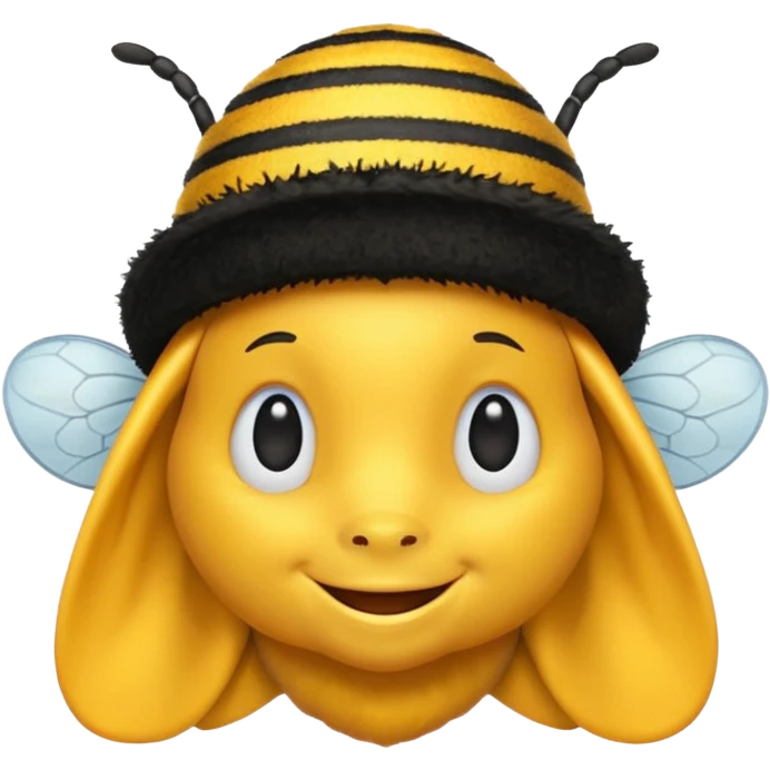 draw a bee in gentle hat emoji