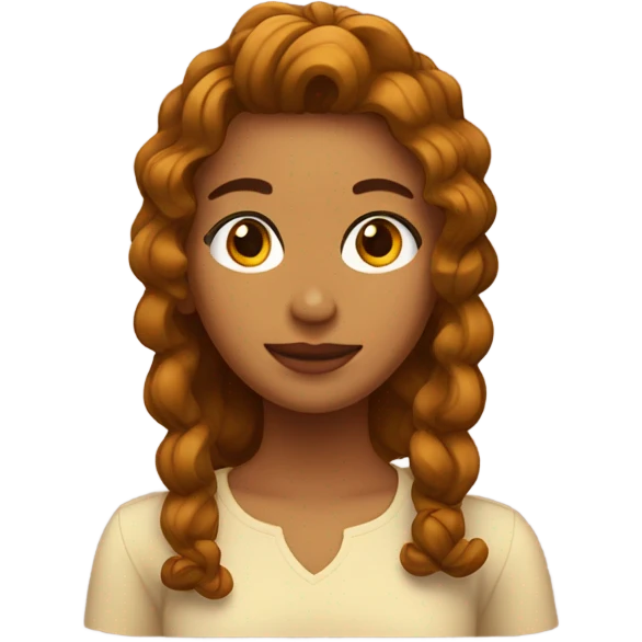 Chica color Canelita y colocha  emoji