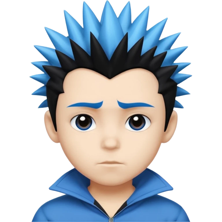blue spiky haired kid  emoji