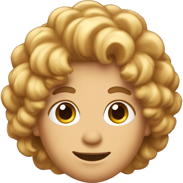 Garçon cheveux bouclés dégradé emoji