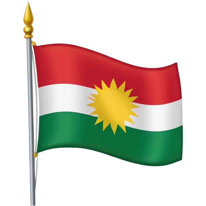 علم كردستان العراق emoji