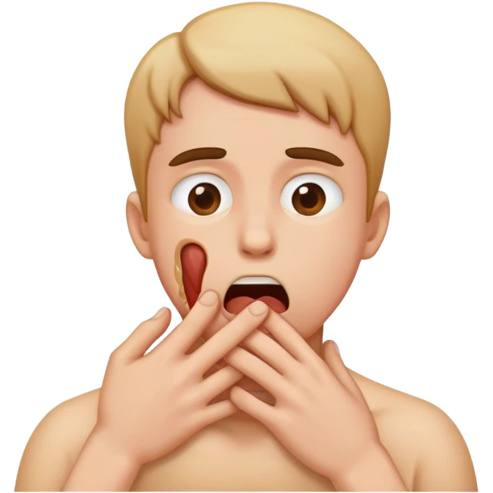 a person choking themselves  emoji