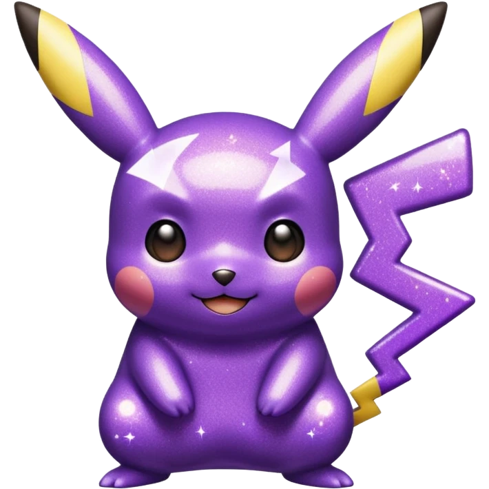 glitter purple pikachu emoji
