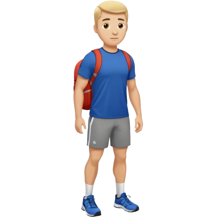 a man rucking with sport t shirt emoji