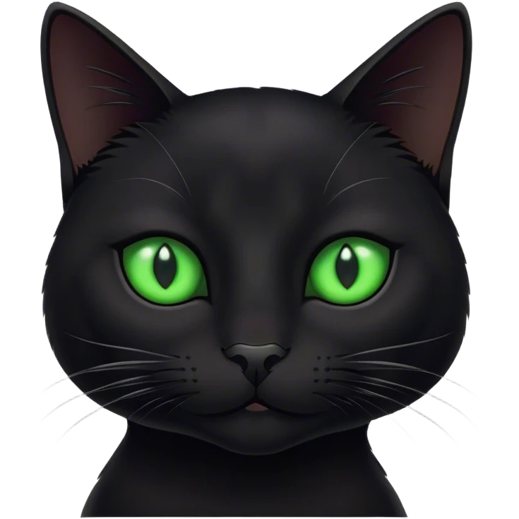 beautiful black cat emoji