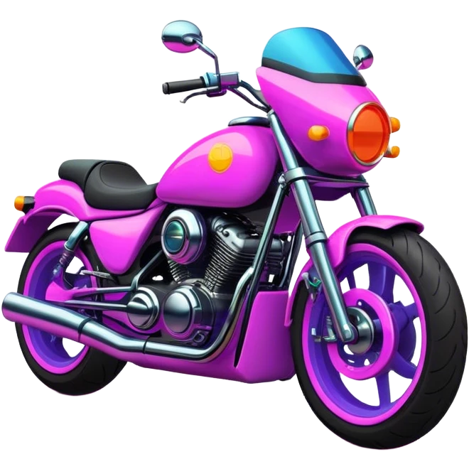 Neon motorcycle emoji