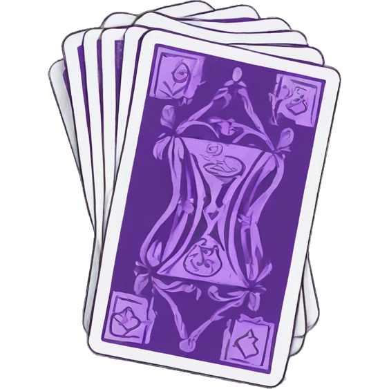 purple tarot playing card stack emoji
