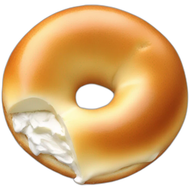 Cream cheese bagel emoji