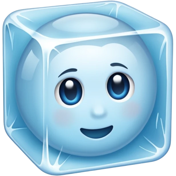 just one circle ice cube emoji