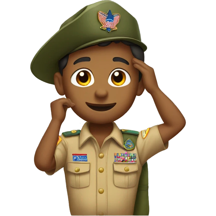 Boy Scout saluting emoji