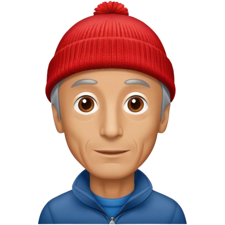 Jacques cousteau red hat emoji