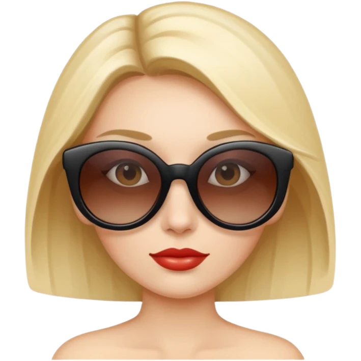 woman with large sunglasses emoji