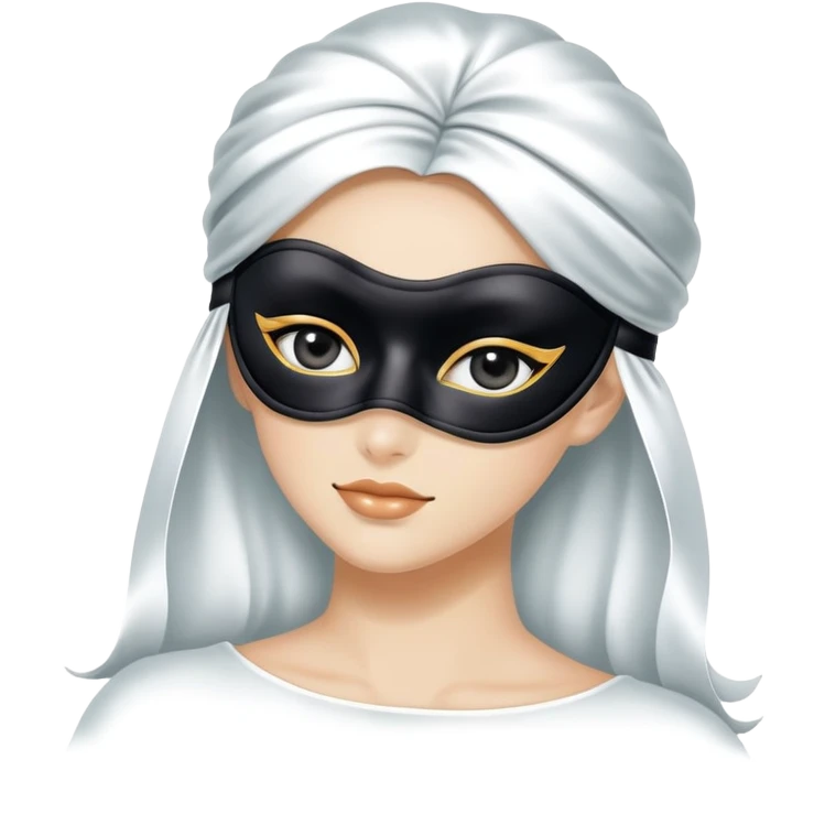 elegant black eye mask emoji