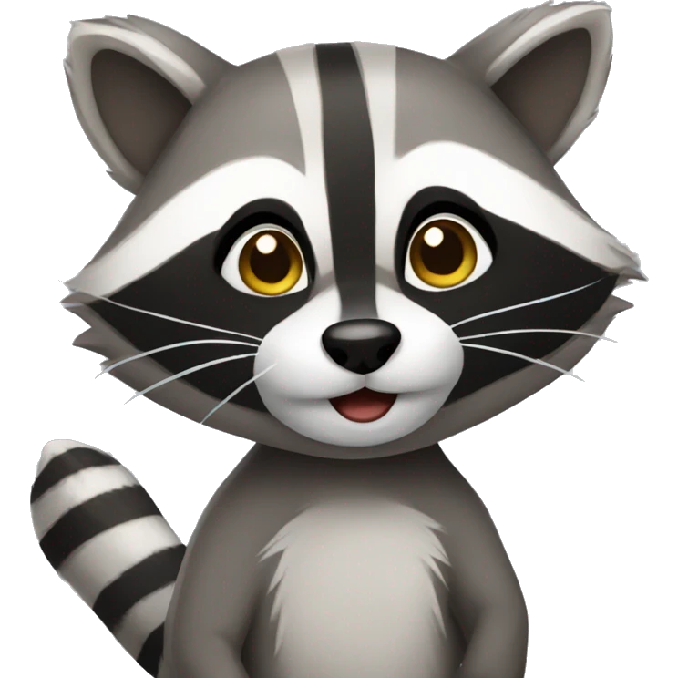 Cute raccoon emoji